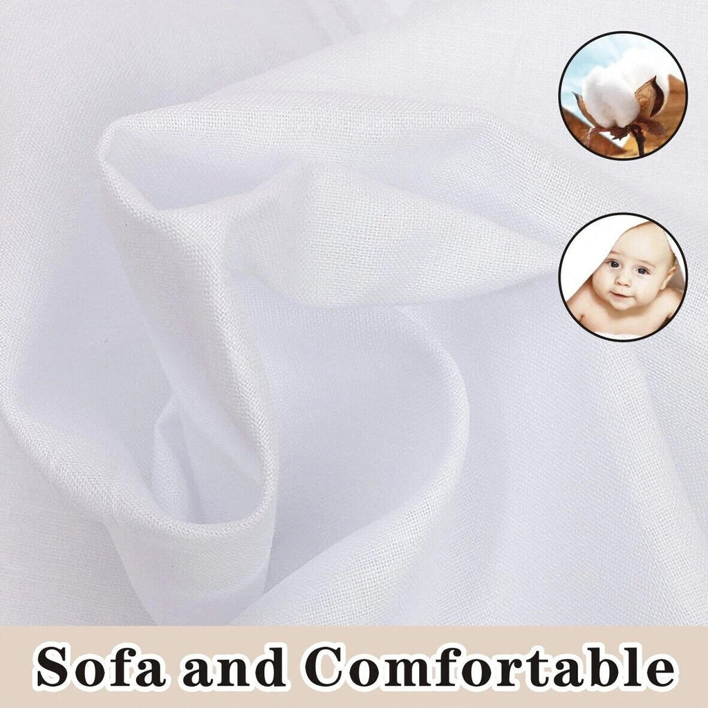 24PCS Mens Large White Square Handkerchief Soft Cotton Hankies Hankerchiefs  UK