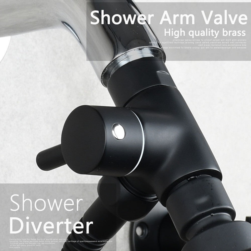 Shower Hose Splitter Bathroom Angle Valve 2 Way Chrome Shower Arm Diverter UK
