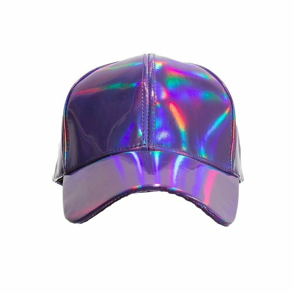 Reflective Baseball Cap Hat Shiny Hologram Adjustable Snapback Hip Hop Punk