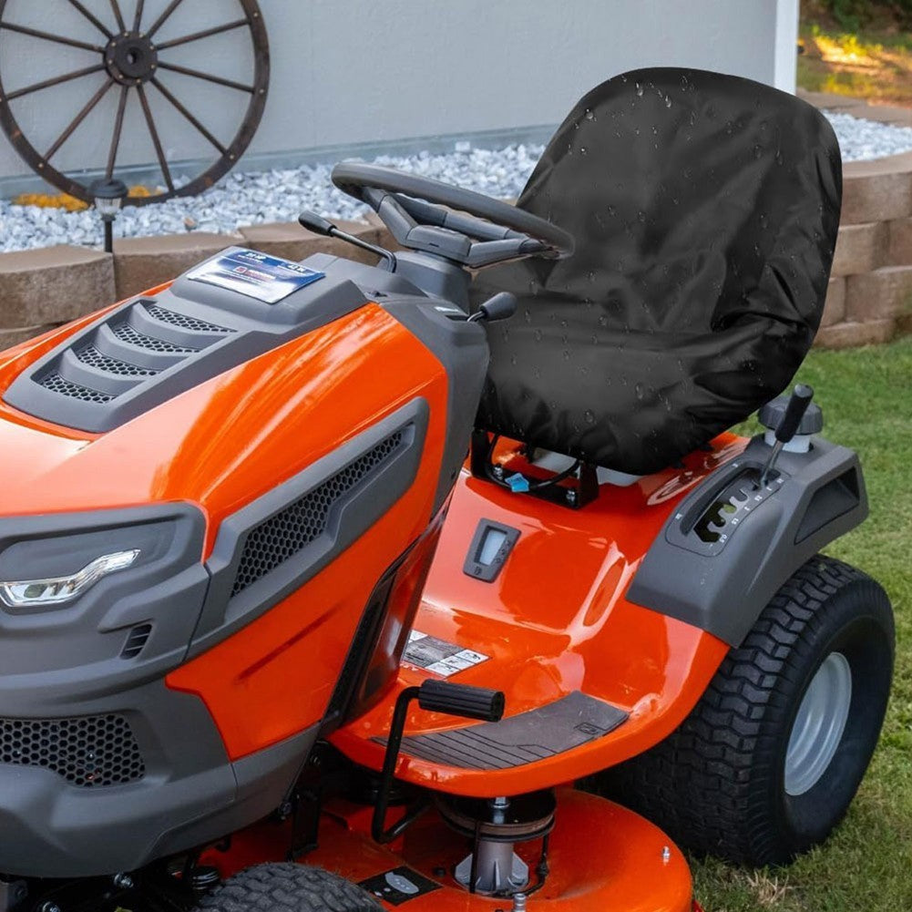 Waterproof Tractor Seat Cover for Riding Lawn Mower 50 by 39 by 35 cm Black