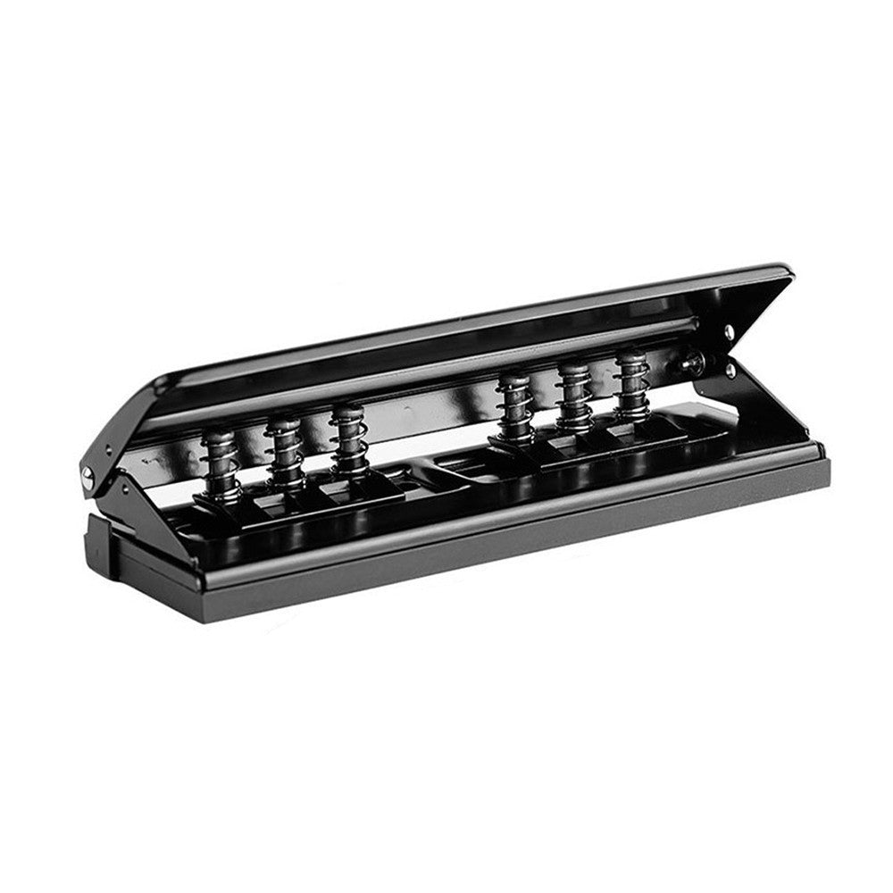 6-Hole Adjustable Metal Paper Punch A4 A5 A6 for Filofax Organisers – Black