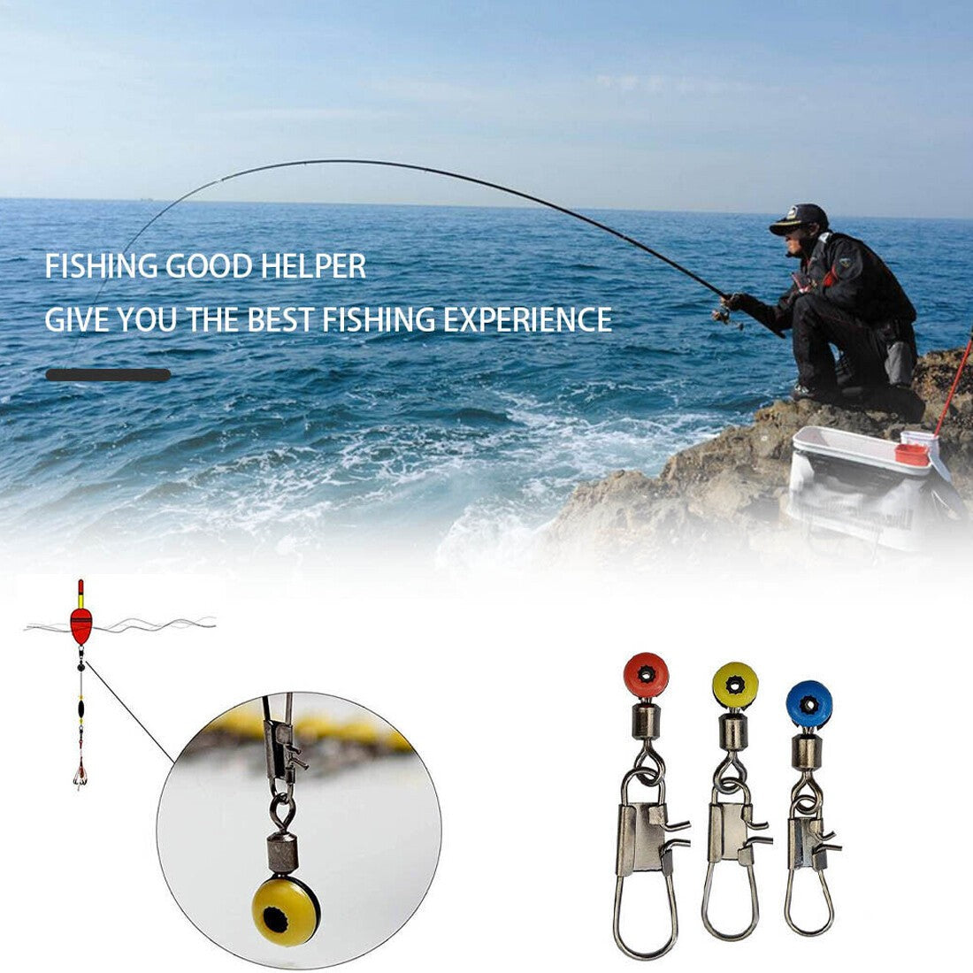 160* Sea Fishing Accessories Kit Set Jig-Hooks Swivels Clamp With Tackle Box