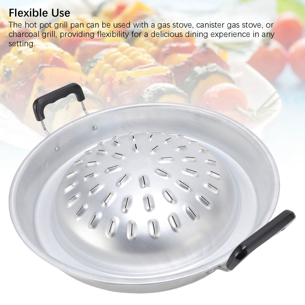 *35cm/13.78in* Original Color Thai BBQ Grill Pan 2 In 1 Non Stick Even Heating