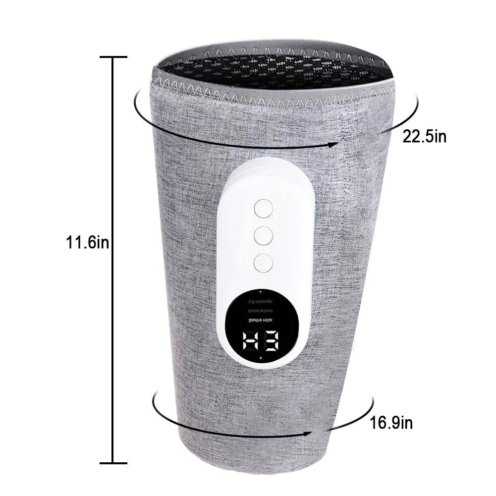 Air Compression Leg Calf Massager with Heat for Varicose Veins, Relieve Swollen