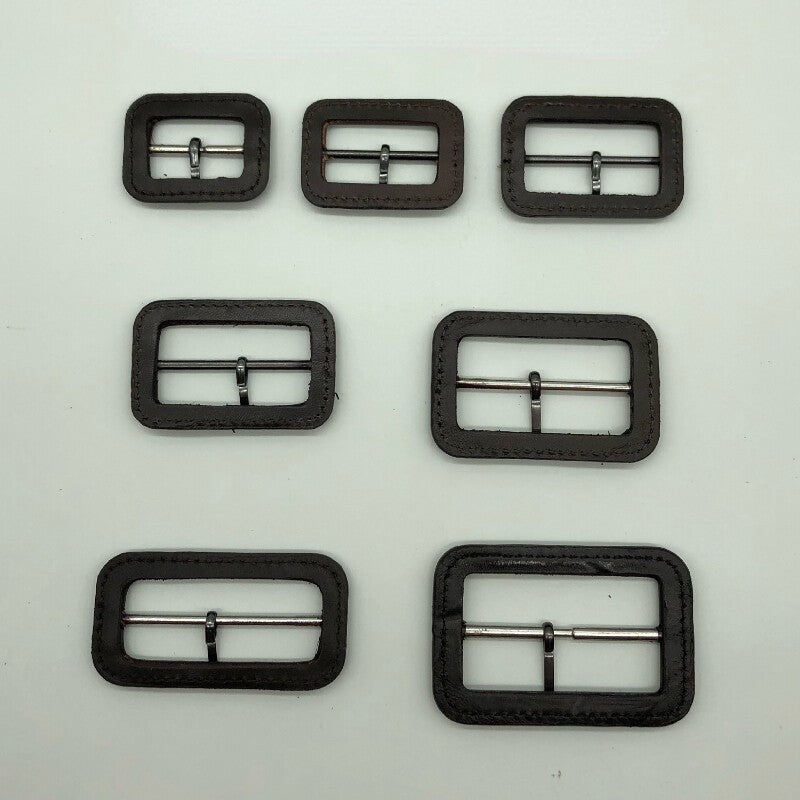 2pcs Leather Square Buckles Single Prong for Jacket Belt Replacement DIY Craft