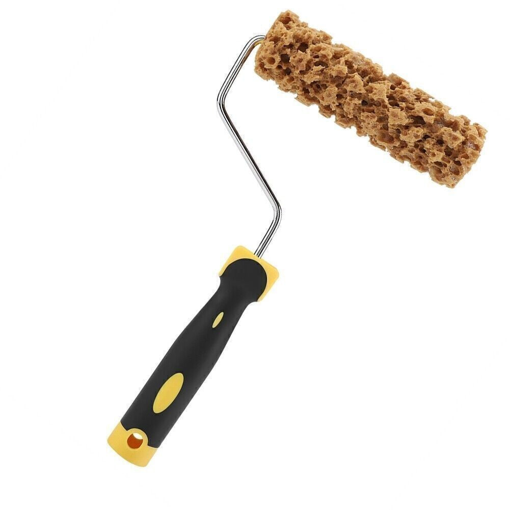 Texture Pattern Paint Roller Brush W/Handle Decorate For Wall Painting Tool