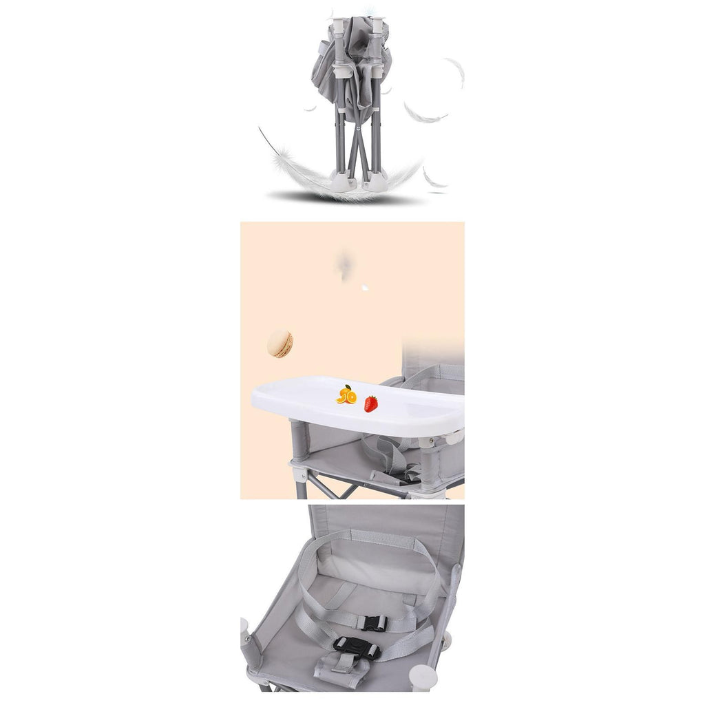 Baby Seat Booster Toddler Dining Seat Baby Camping Chair with Tray Folding Chair