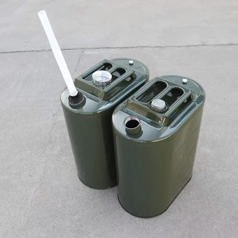 Metal Jerry Can 10L Green Car Storage Fuel Petrol Diesel Container & Flexi Spout
