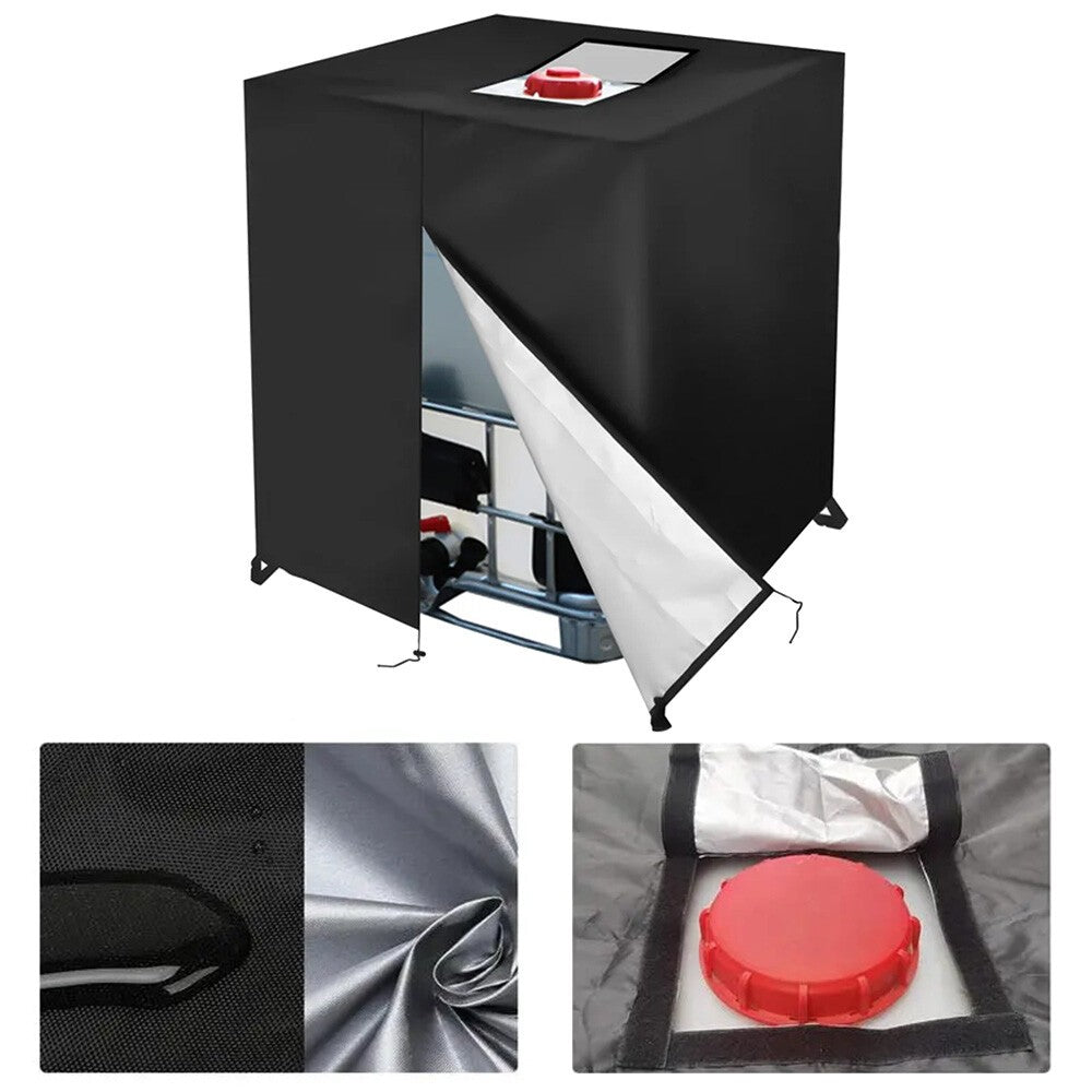 Heavy Duty Rain Sun UV Protective Hood Cover for Water Tank 1000 L IBC Container