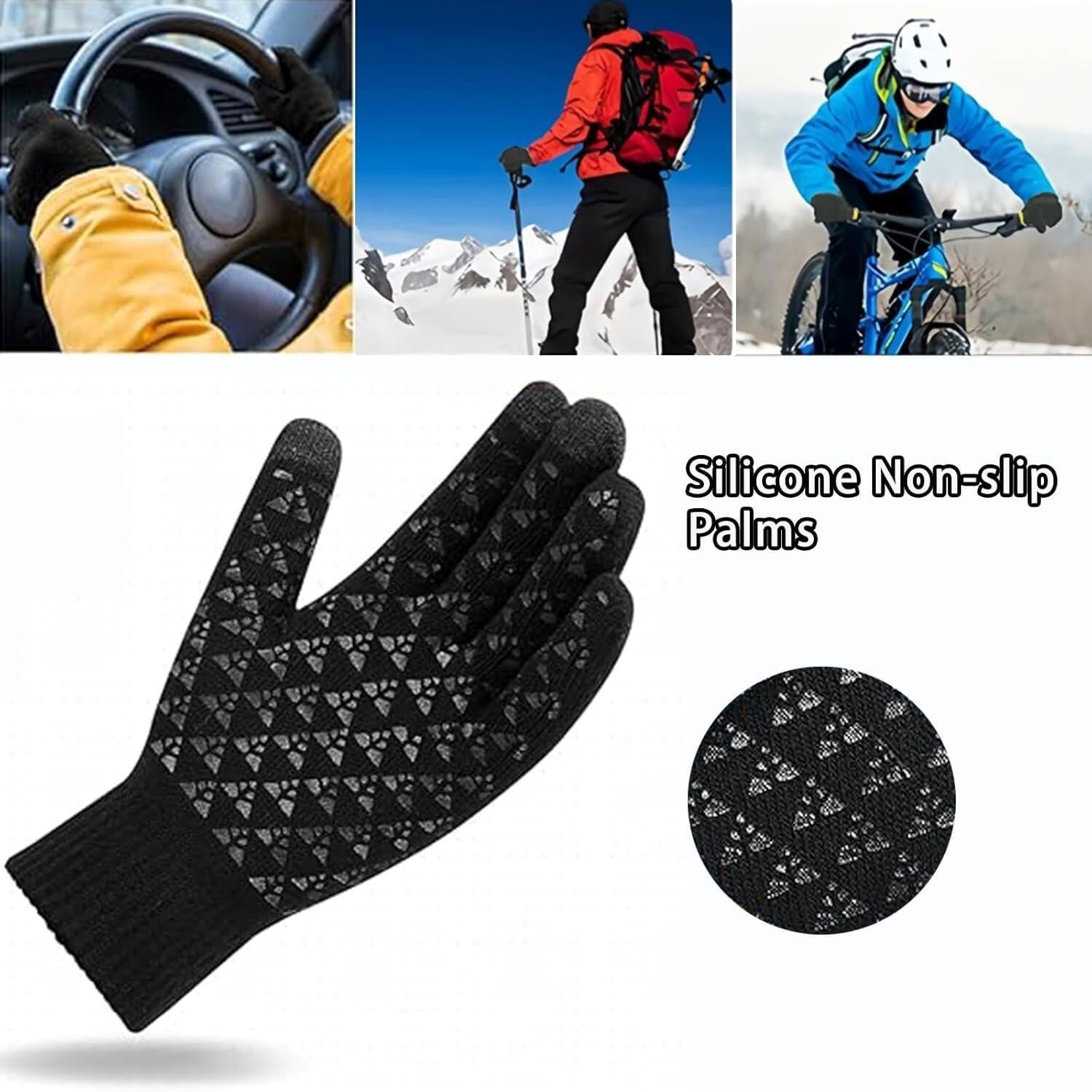Electric Heated Gloves USB Rechargeable Insulated Warm Thermal Gloves Winter UK