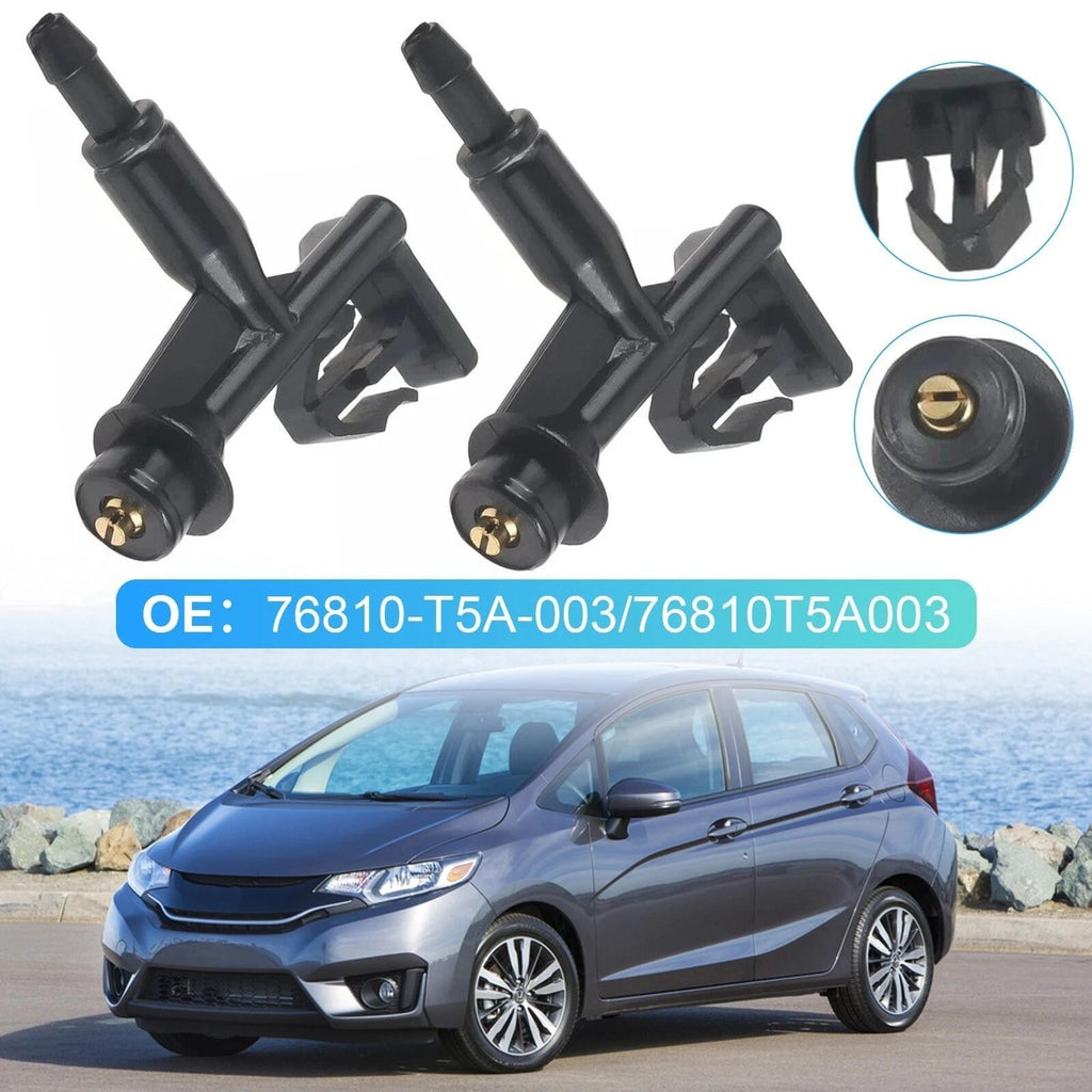 2Pcs Front Windshield Wiper Washer Jet Nozzles For Honda Fit Jazz 76810-T5A-003