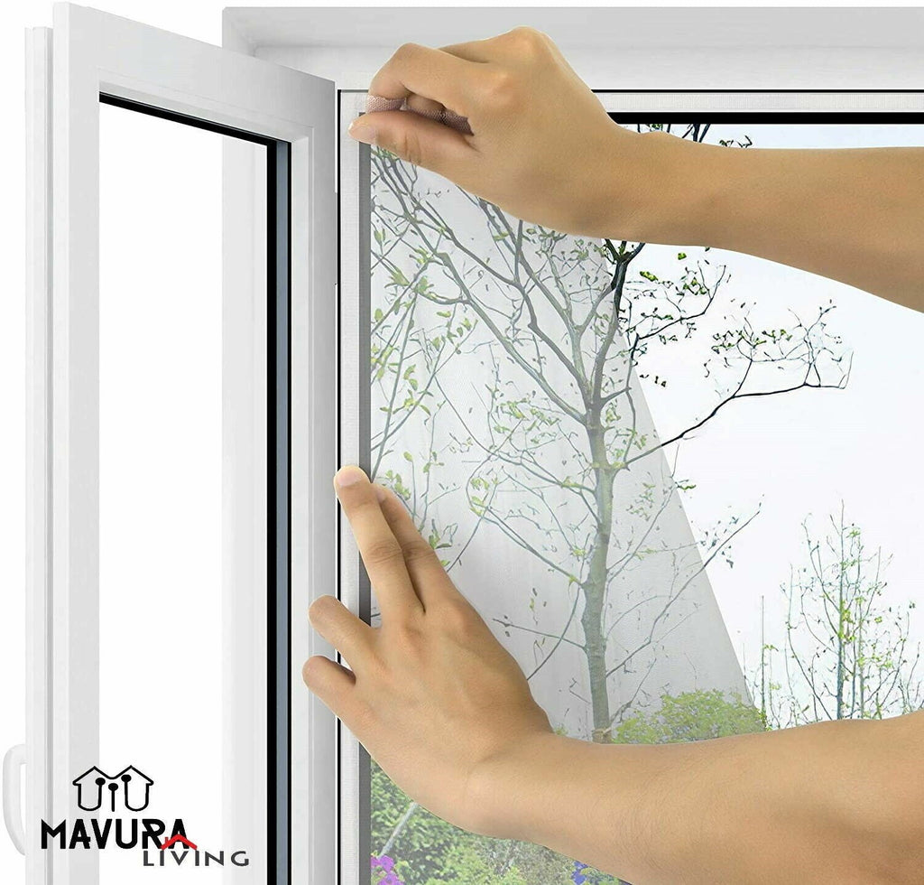 4PC Window Fly Screen & Insect Net | Bug Net Mosquito Net Mesh for Windows White