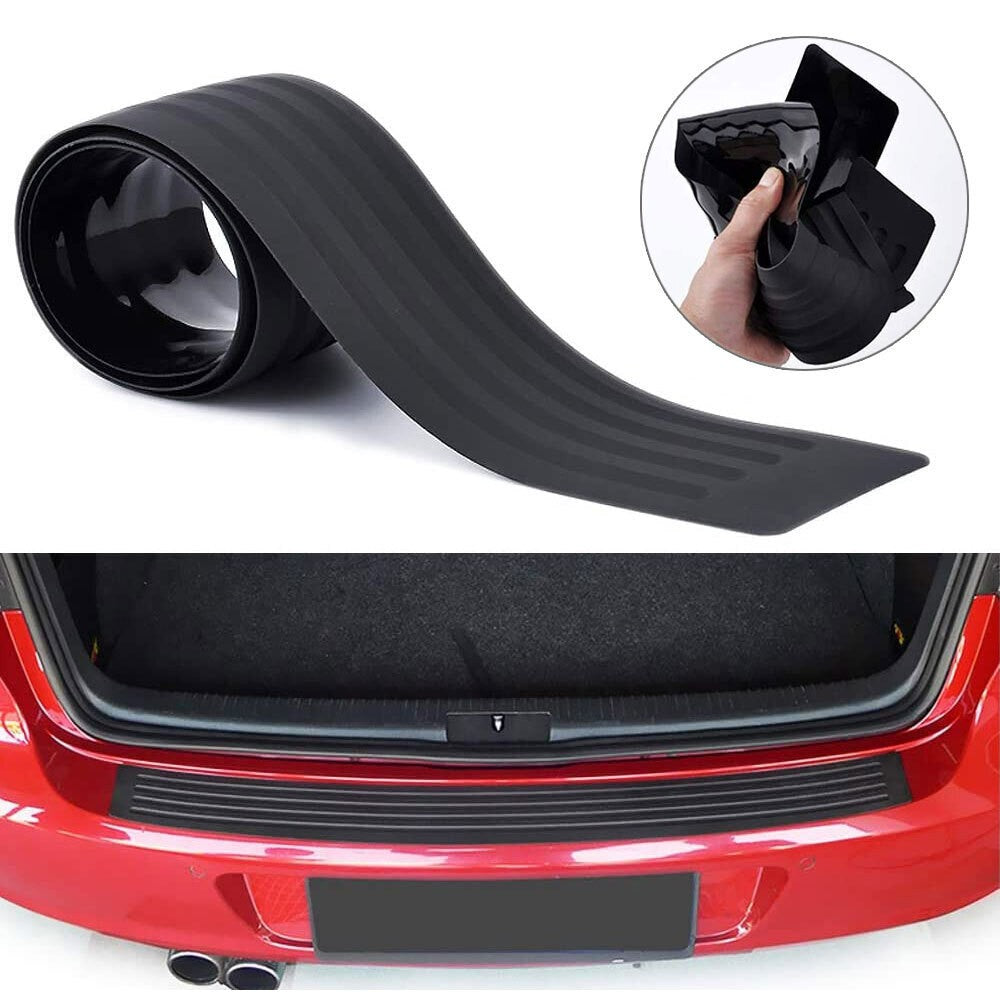 Car Trunk Door Sill Plate Protector Guard Strip Rear Bumper Tape Accessories