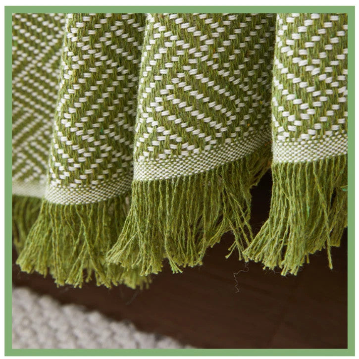 Large Cotton Fringed Throw Blanket Sofa Settee Bed Cover Bedspread