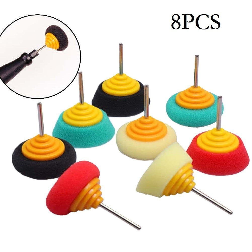 Foam Drill Polishing Pads Buffing Wheel 3mm Shank Diameter 40mm Diameter