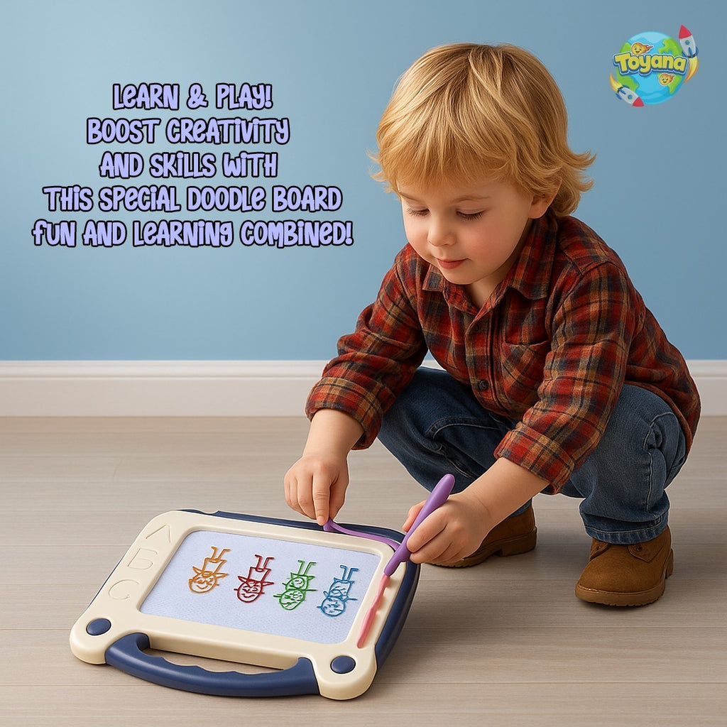 Kids Magic Drawing Board & Magnetic Slate Doodle Pad Early Learning Activity Toy