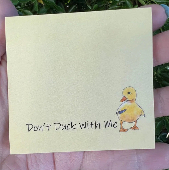 Funny Sassy Duck Sticky Notes, Hilarious Sticky Notes, Funny Memo Pads Sticky
