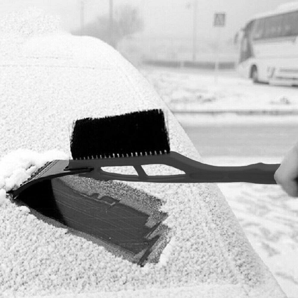 Car Windscreen 2-1n-1 Ice Scraper and Snow Brush Long Reach Handle De-Icer ABS