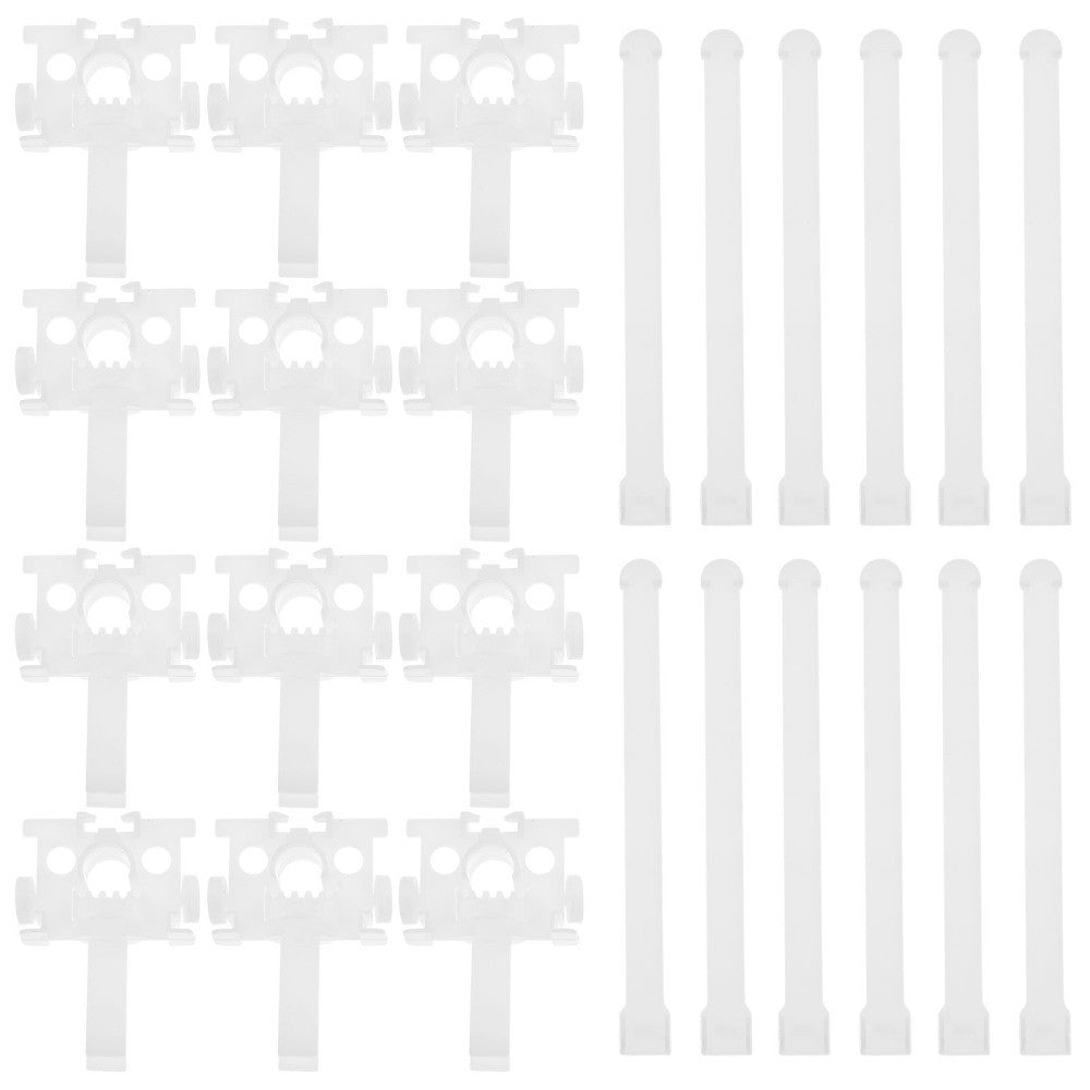 12 Sets Blinds Accessories Parts Vertical Slats Fixer Tabs Headrail Track