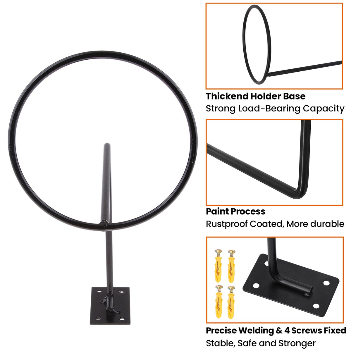 Motorcycle Helmet Holder Hat Mounted Wall Hook Rack Stand Storage Bracket