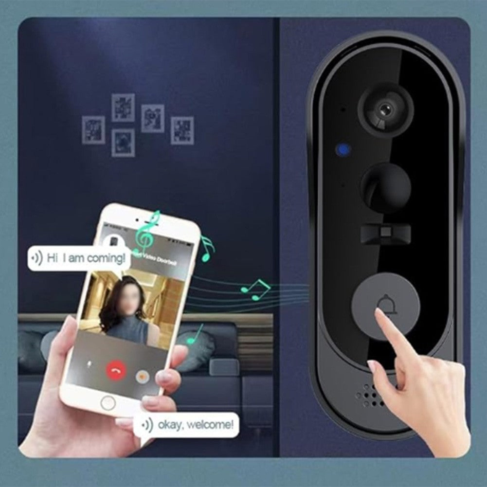 Wireless Smart Video Doorbell WiFi Security Camera Bell Phone Door Ring Intercom
