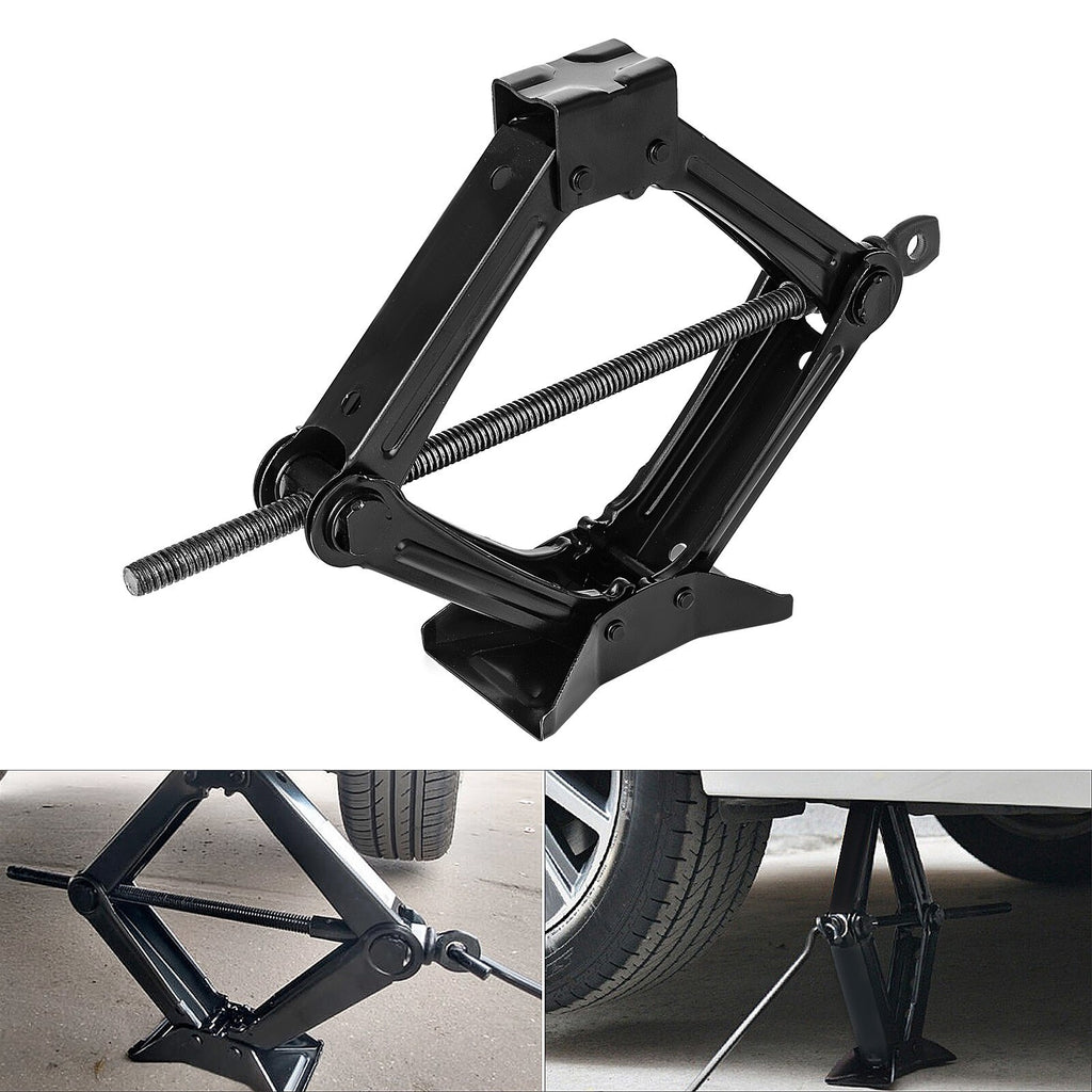 1 Ton Heavy Duty Scissor Jack Wind Up Lift With Crank Handle For Car Van UK