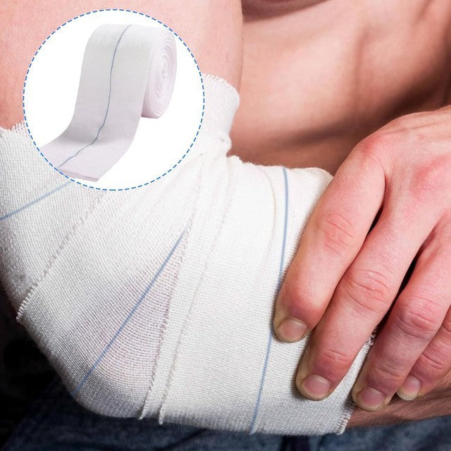 Elastic Tubular Support Bandage Dressing Retention Bandage Blue Line 7.5CM X 5M