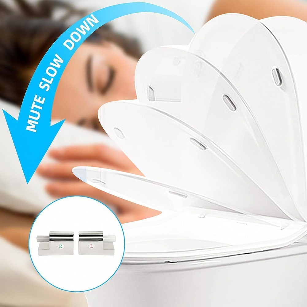 Toilet Seat Replacement Hinges with Soft Close Mechanism for Easy Install