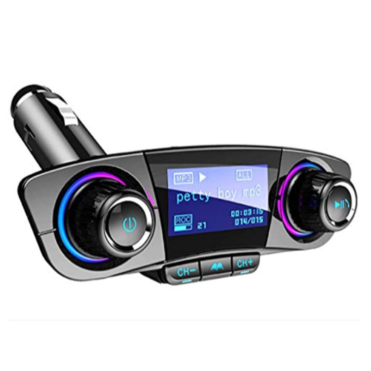 Car Wireless Bluetooth MP3 FM Transmitter AUX Audio Stereo Adapter 2 USB Charger