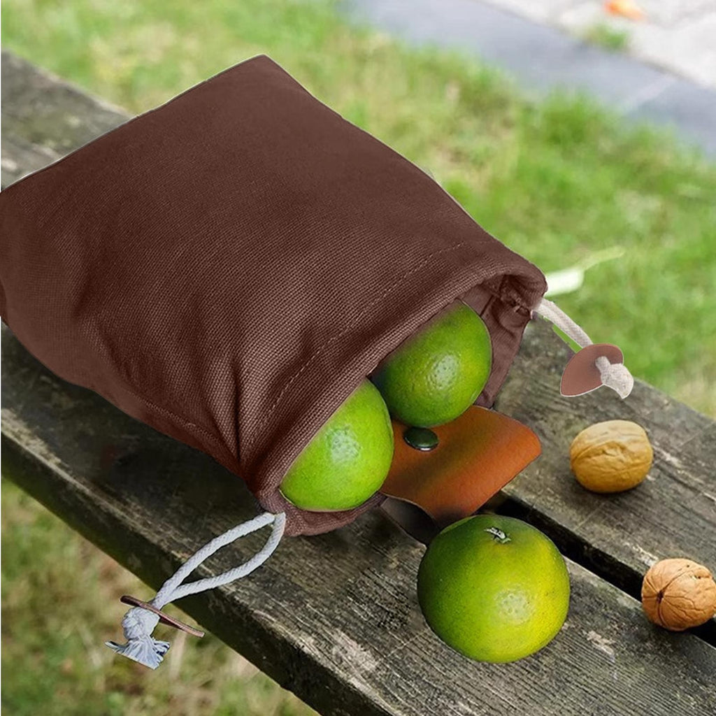 Foraging Bag Foraging Belt Pouch Waxed Canvas Belt Pouch Outdoor Foraging Pouch