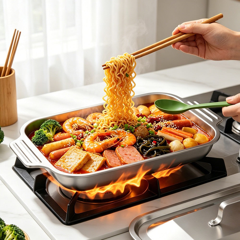 Stainless Steel Baking Tray With Lid Food Storage Pan Dish Oven Tray Container