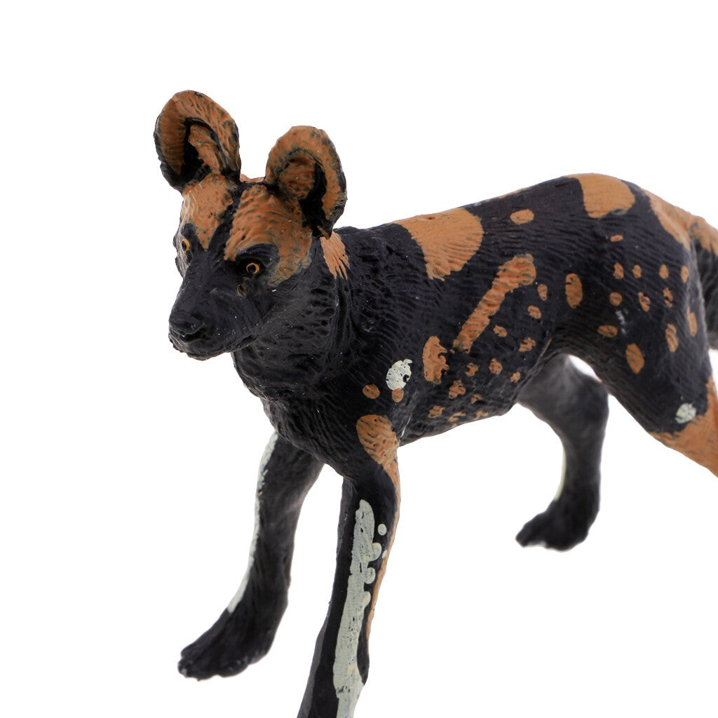 Wild Animal Figure Model African Wild Dog Plastic Animal Learning Toys