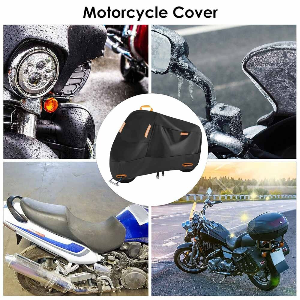Waterproof Heavy Duty Motorcycle Motorbike Cover Outdoor Rain Dust UV Protector