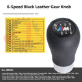 For BMW 3 5 6 7 SERIES E46 E60 E61 E90 M Sport 6-Speed Leather  Shift Gear Knob