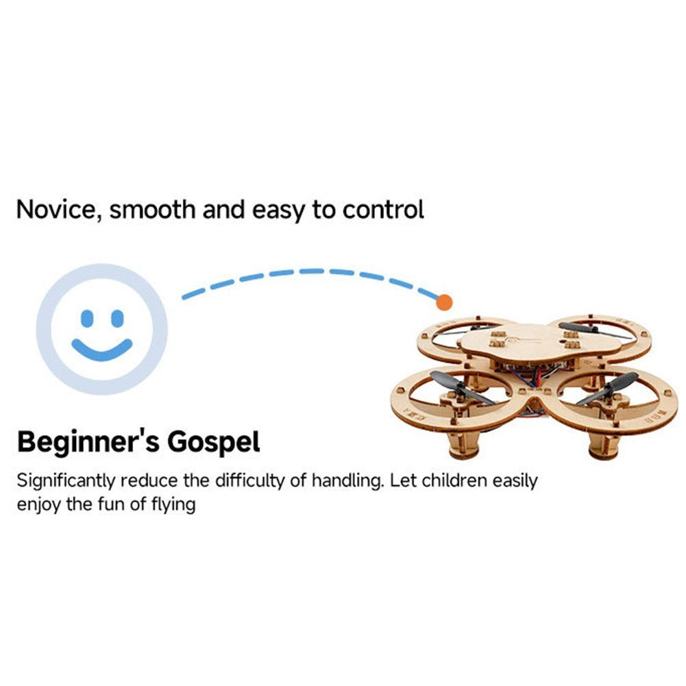 DIY Wooden Aircraft Assembly Kit 4 Quadcopter Educational Build for Teens
