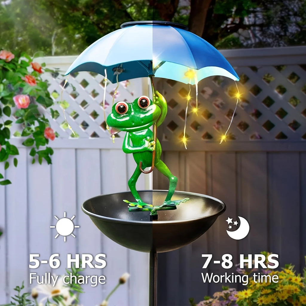 Solar Frog Statue Light Outdoor Garden Decoration LED Light  .*