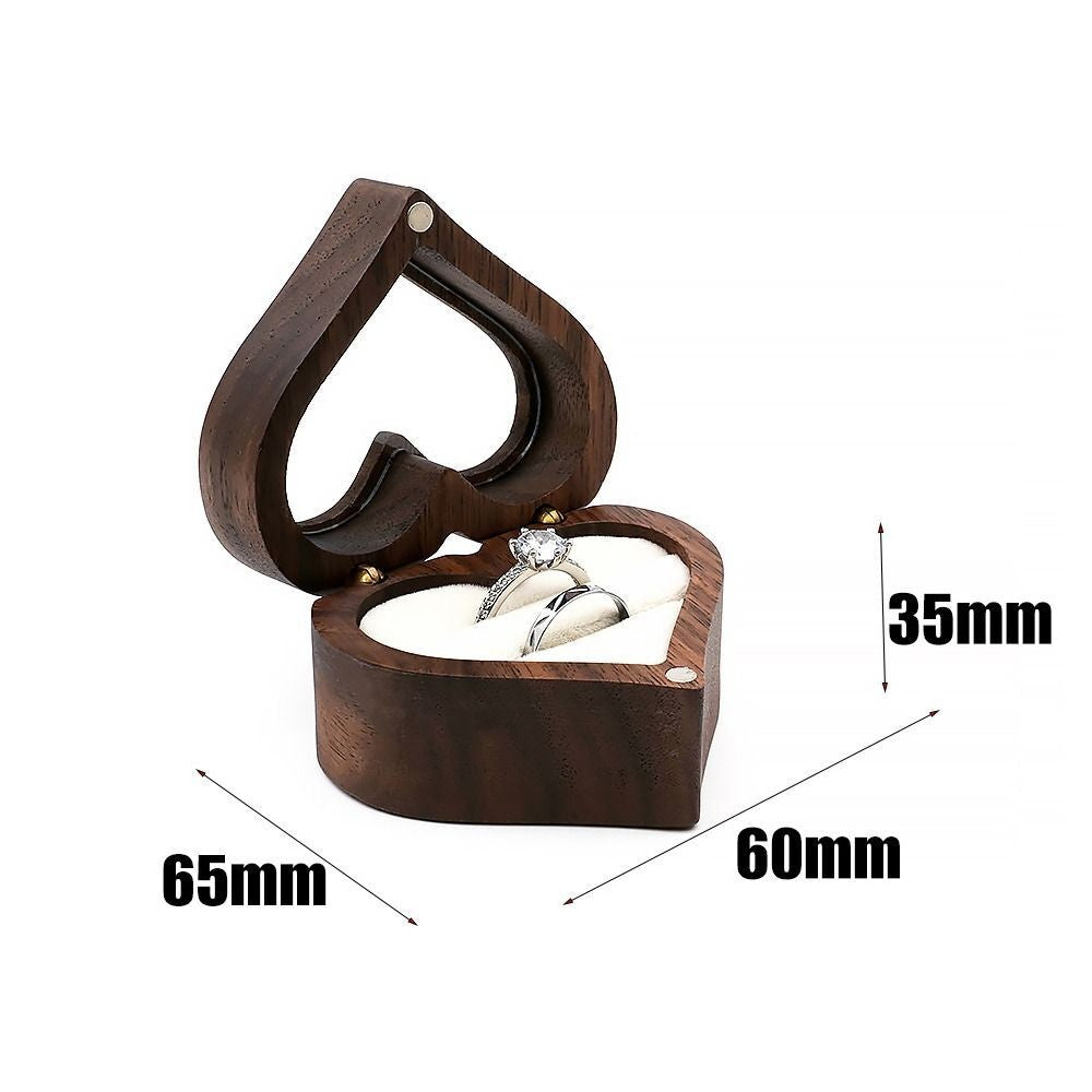 Shape Gifts Case Wooden Display Box Storage Holder Ring Storage Box Jewelry Box