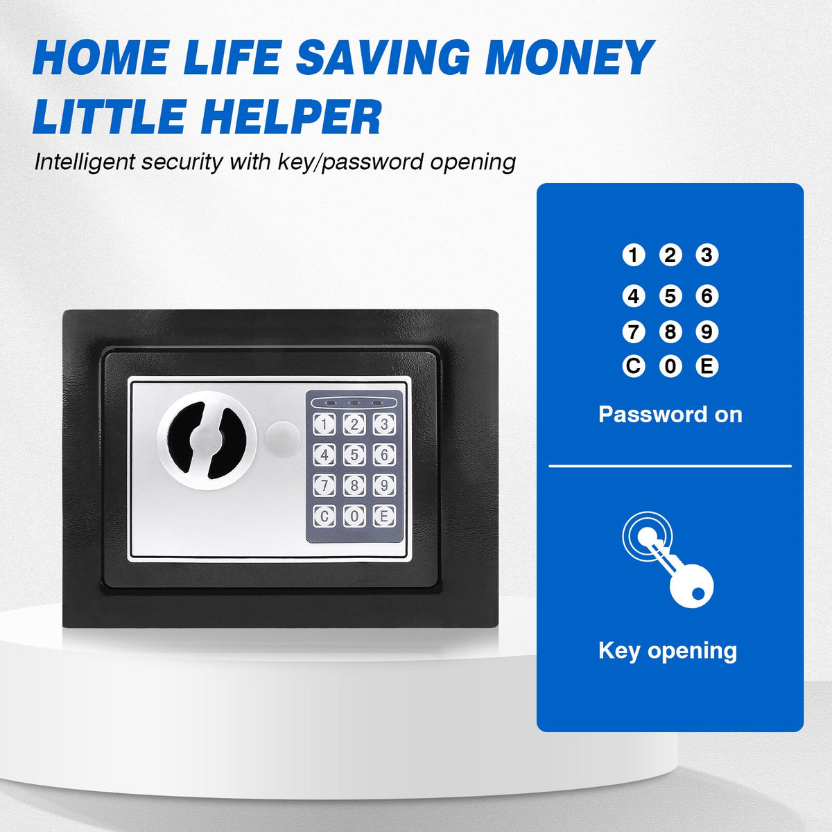 Mini Electronic Password Security Safe Deposit Box Home Office Money Cash Safety