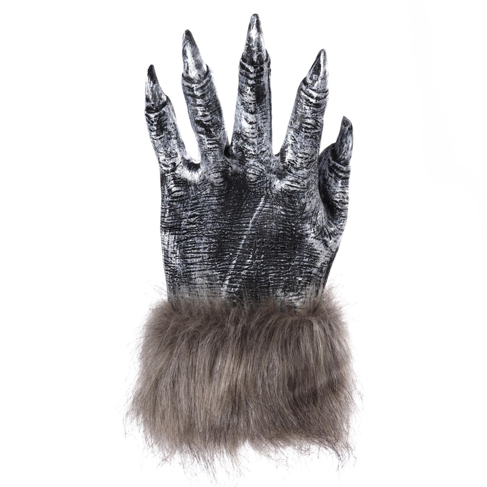 Creepy Halloween Wolf Gloves Werewolf Costume Gift Monster Hands Paws Claw