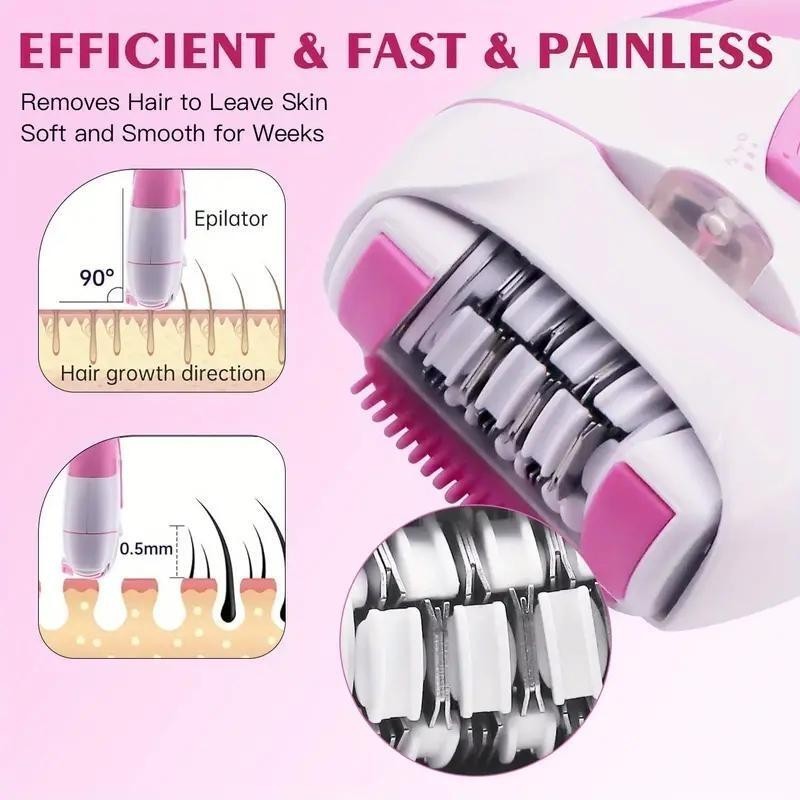 Epilator For Women Cordless Rechargeable Lady Body Facial Hair Removal Shaver UK