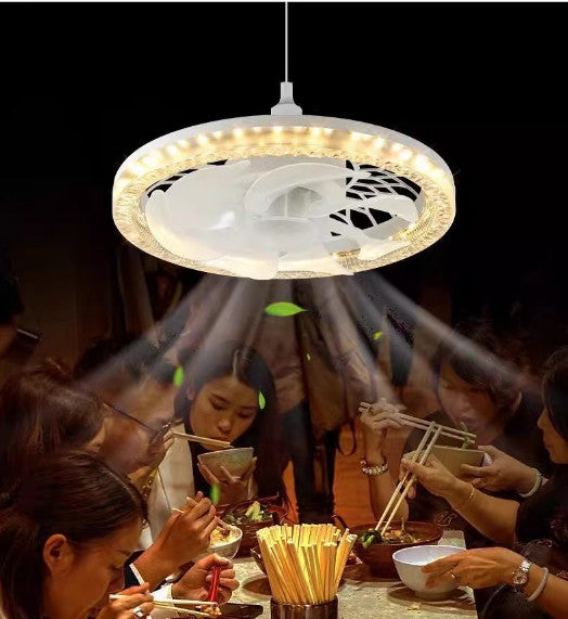 Ceiling Fan with LED Light - 12" Socket Fan Light with Remote E27 Base 4 Speed.*