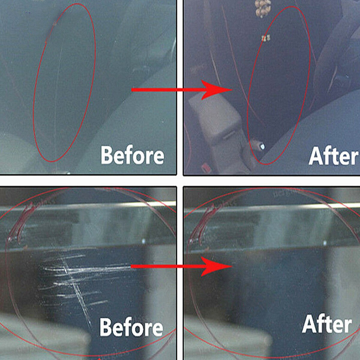 8 Pack Cerium Oxide Glass Polishing Kit Windscreen Scratch Remover+Felt+3" Pad