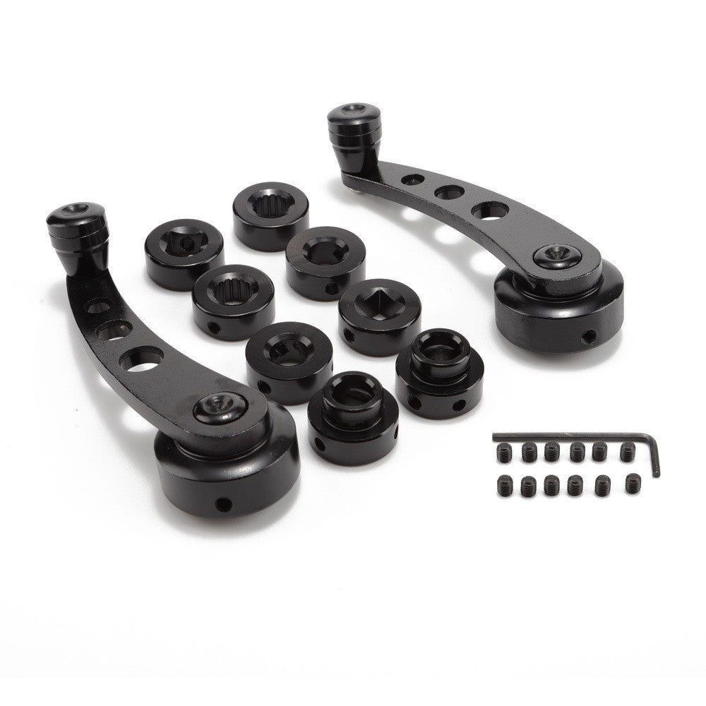 Pair Universal Black Car Truck Window/Door/Winder Riser Crank Handle Riser Alloy