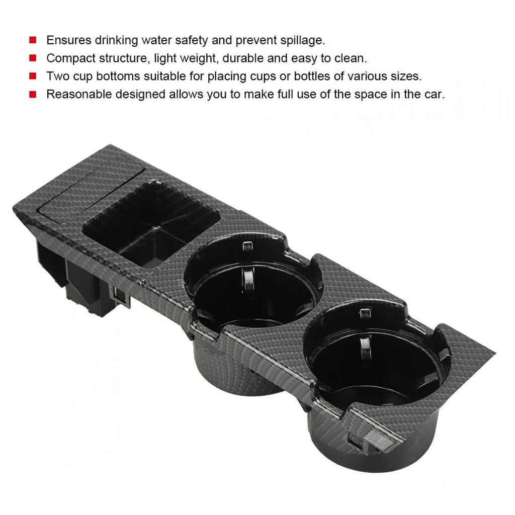 Carbon Fiber Style Center Console Cup Drink Holder For BMW 3 Series E46 99-06