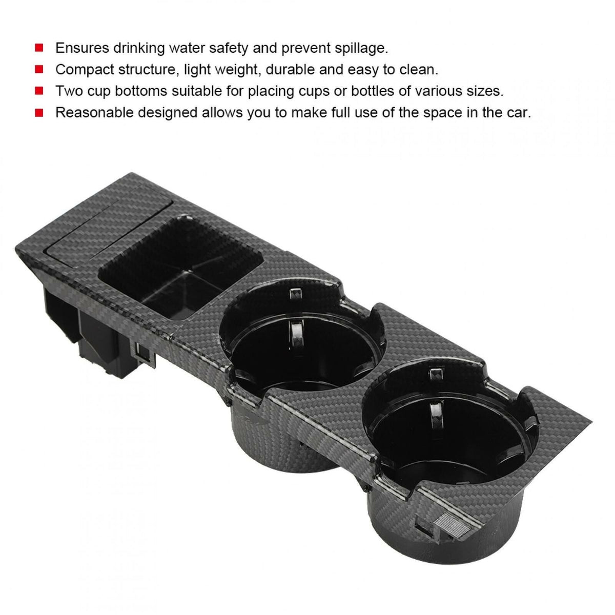 Carbon Fiber Style Center Console Cup Drink Holder For BMW 3 Series E46 99-06