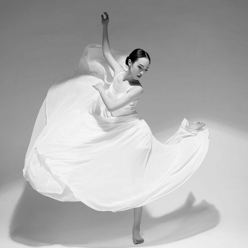 360/540 Long Dance Skirt Full Circle Swing Expansion Ballet Belly Practice Dress
