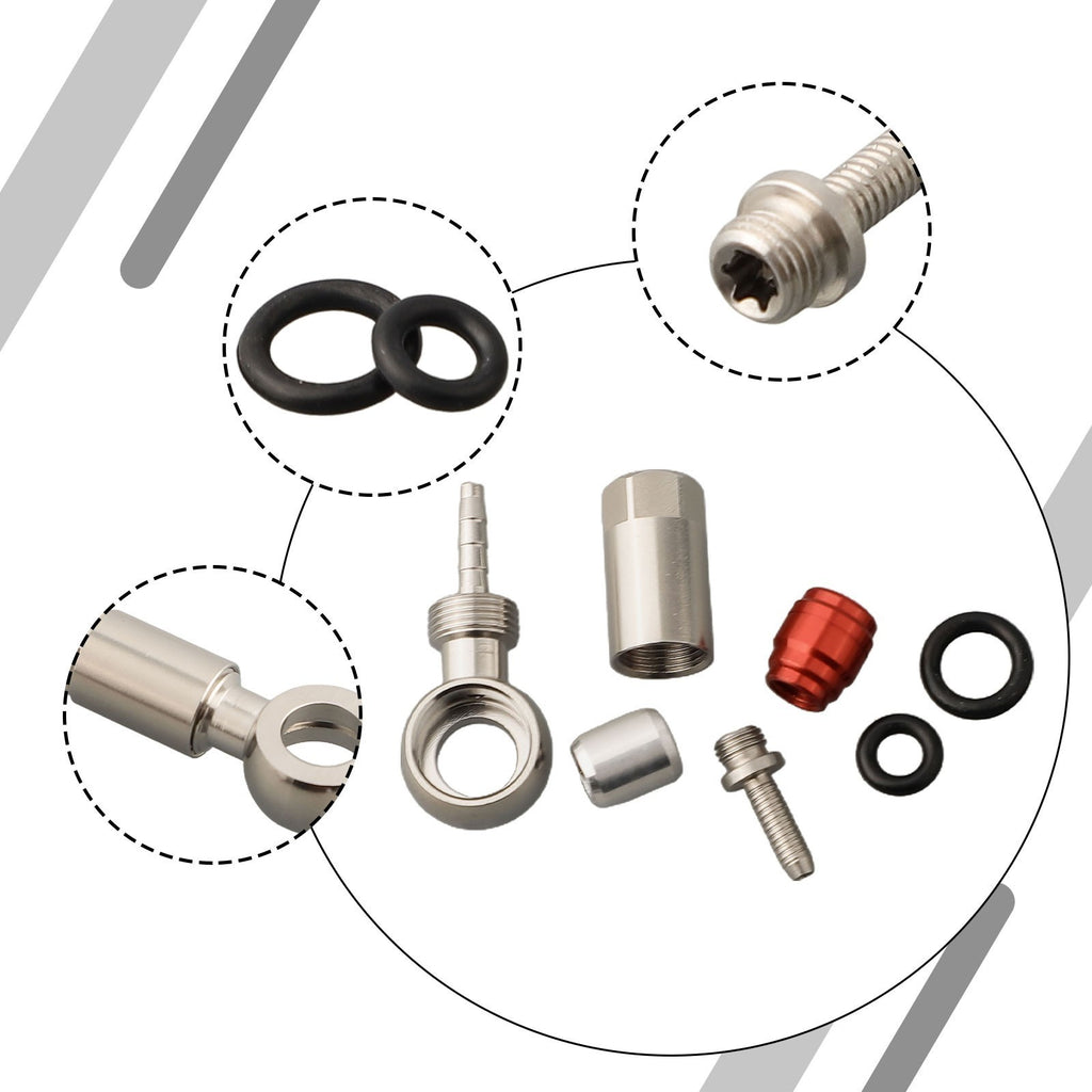 For SRAM LEVEL RED HRD Bike Cable Banjo Set with Sealing Rings and Olives