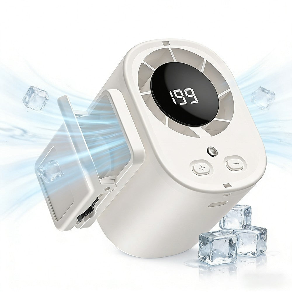 2026 Car Clip on 360° Air Conditioner Fan with LED Display,USB Rechargeable Fan