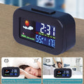 Weather Forecast Digital Alarm Clock W/ Backlight Temperature Humidity LED Clock
