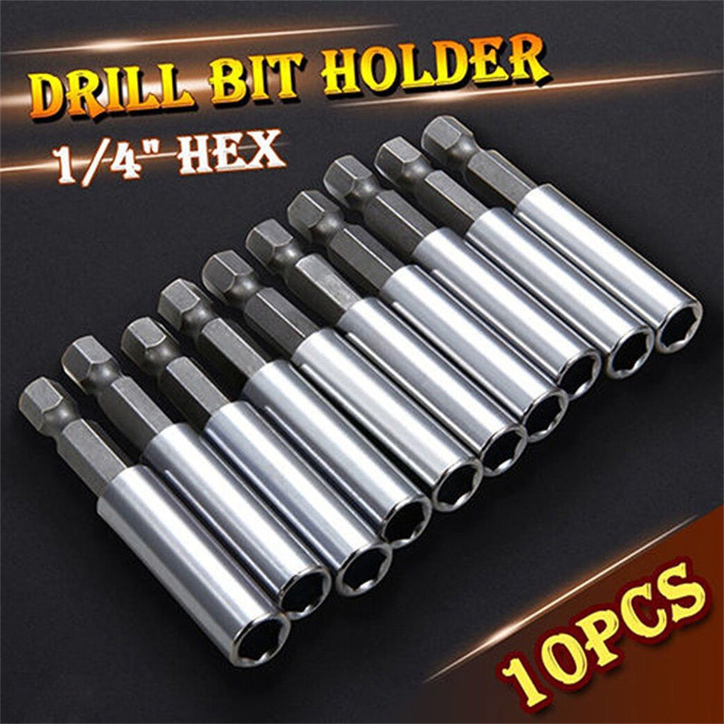 10x Magnetic Bit Holder Set 1/4" Hex Extension Bar for Screwdriver Impact Driver
